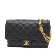 Pre-owned Leather chanel-bags Chanel Vintage , Black , Dames