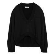 Sweatshirt met Ronde Hals Herfststijl The Attico , Black , Dames