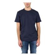 Jersey T-shirt met metalen D Dondup , Blue , Heren