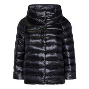 Zwarte Cape Jas Stijlvol Luxe Herno , Black , Dames