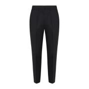 Zwarte Wollen Blend Ritsbroek Liu Jo , Black , Heren