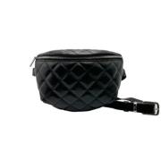 Pre-owned Leather chanel-bags Chanel Vintage , Black , Dames