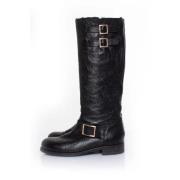 Pre-owned Leather boots Jimmy Choo Pre-owned , Black , Dames