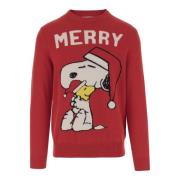 Snoopy wollen pullover MC2 Saint Barth , Red , Heren