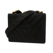 Pre-owned Leather chanel-bags Chanel Vintage , Black , Dames