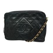 Pre-owned Leather chanel-bags Chanel Vintage , Black , Dames