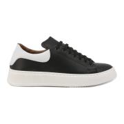 Zwarte leren sneakers Herfst/Winter Collectie Duca di Morrone , Black ...