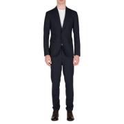 Navy Blue London Suit Dsquared2 , Black , Heren