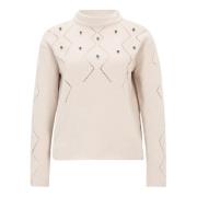 Gebreide trui met sierstenen Betty Barclay , Beige , Dames