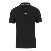 Zwarte Katoenen Polo Shirt Regular Fit Hugo Boss , Black , Heren