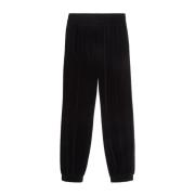 Chenille Patch Joggers met Trekkoord Taille Valentino , Black , Heren