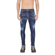 Vervaagde Blauwe Heren Jeans Streetwear Dsquared2 , Blue , Heren