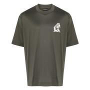 Lyocell Katoenen T-shirt Emporio Armani , Green , Heren