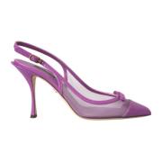 Paarse Mesh Slingback Pumps Dolce & Gabbana , Purple , Dames