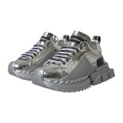 Zilver Metallic Sneakers Super Queen Stijl Dolce & Gabbana , Gray , Da...