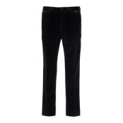 Zwarte broek met fluwelen stretchband Dolce & Gabbana , Black , Heren