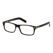 Blauw Blok Brillen in Donker Havana Tom Ford , Brown , Unisex