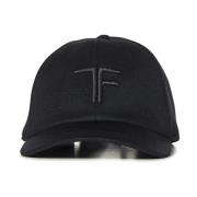 Zwarte Baseballpet Accessoires Tom Ford , Black , Heren