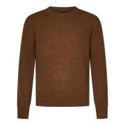 Luxe Bruine Crewneck Sweater Aw24 Tom Ford , Brown , Heren