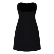 Zwart Fluweel Bustier Minijurk Aw24 Max Mara , Black , Dames