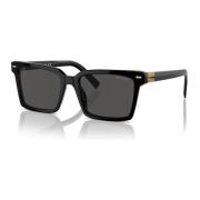 Zwart/Donkergrijs Zonnebril SMU 13Zs Miu Miu , Black , Dames