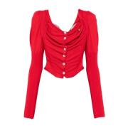 Rode Wol Korsetstijl Top Vivienne Westwood , Red , Dames