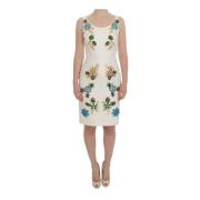 Witte Bloemen Geborduurde Jurk Dolce & Gabbana , Multicolor , Dames