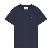 Effen Kleur T-shirt Lyle & Scott , Blue , Heren