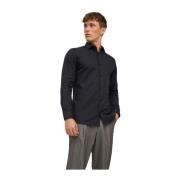 Casual Heren Overhemd Lange Mouw Jack & Jones , Black , Heren