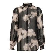 Elegante Floral Mist Blouse InWear , Black , Dames