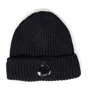 Zwarte Beanie Hoed Stijlvolle Winter Accessoire C.p. Company , Black ,...