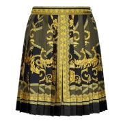 Zwarte en Gouden Minirok Versace , Multicolor , Dames