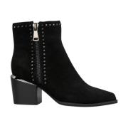 Enkellaarzen met ritssluiting hak Alma EN Pena , Black , Dames