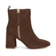 Ankle Boot Block Heel Zip Alma EN Pena , Brown , Dames