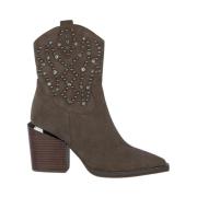 Enkellaarzen met studs Alma EN Pena , Gray , Dames