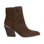 Enkellaars met metalen detailhak Alma EN Pena , Brown , Dames