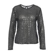 Paillet Mesh Top 'Jasmin' Baum und Pferdgarten , Black , Dames