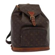 Pre-owned Canvas backpacks Louis Vuitton Vintage , Brown , Dames