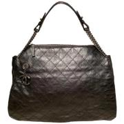 Pre-owned Leather chanel-bags Chanel Vintage , Black , Dames