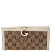 Pre-owned Canvas wallets Gucci Vintage , Beige , Dames