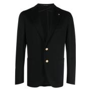 Kasjmier blazer Tagliatore , Black , Heren