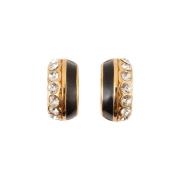 Pre-owned Metal earrings Dior Vintage , Yellow , Dames