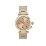 Pre-owned Stainless Steel watches Cartier Vintage , Pink , Dames