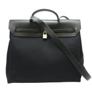 Pre-owned Canvas shoulder-bags Hermès Vintage , Black , Dames