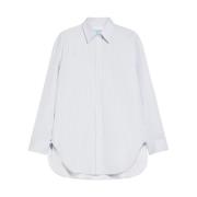 Oversized Shirt met Scherpe Kraag Max Mara Weekend , Blue , Dames