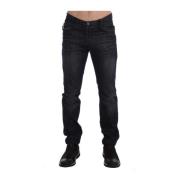 Zwarte Stretch Denim Jeans Costume National , Black , Heren