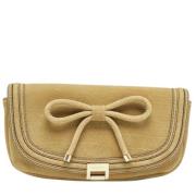 Pre-owned Leather clutches Burberry Vintage , Beige , Dames