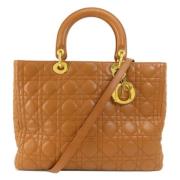 Pre-owned Leather dior-bags Dior Vintage , Brown , Dames