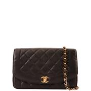 Pre-owned Leather chanel-bags Chanel Vintage , Black , Dames