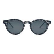 Grijze Tortoise Ronde Zonnebril Thom Browne , Gray , Heren